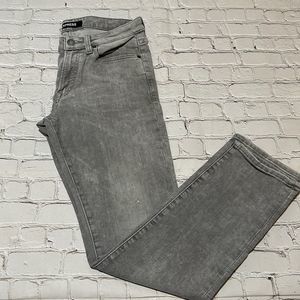 Minimal distressed hyper stretch slim express jeans